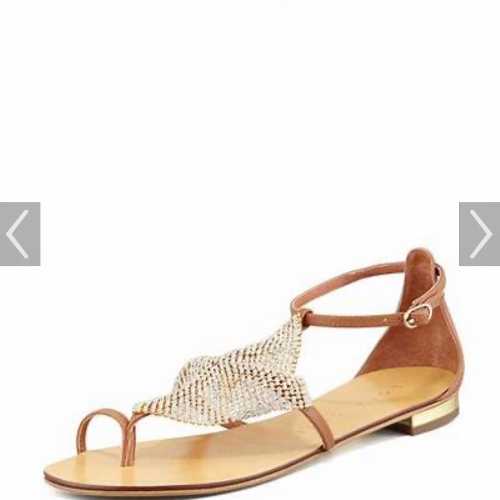Lola Cruz Luanda mesh crystal toe ring sandals - Picture 7 of 9